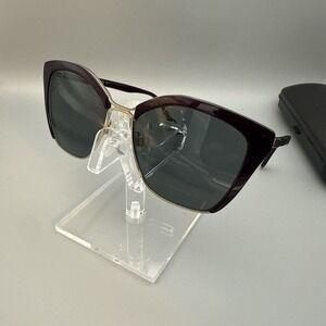 FYSH 2050 S407 PURPLE BLACK GLITTER CATEYE AUTHENTIC SUNGLASSES 55-16-140 & CASE